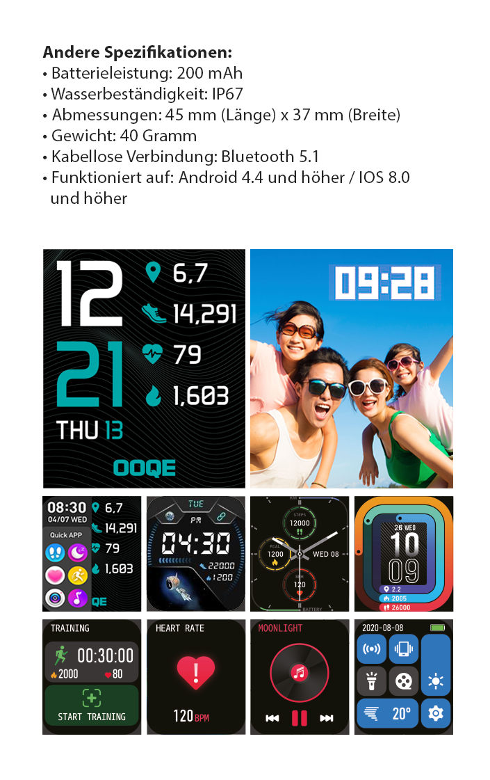 OOQE WATCH PRO 6 - Handleiding DE 4