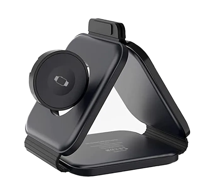 OOQE QCharge Plus 3-in-1 draadloze oplader zwart 3